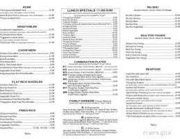 Rice Bowl menu