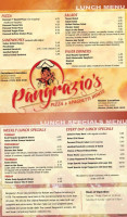 Pangrazio's Pizza menu