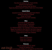 Art bistro menu