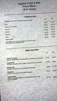 Agates Food menu