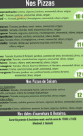 Pizza Au Cabanon menu
