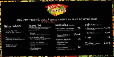 Locaux Tacos menu
