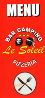 Bar Camping Le Soleil menu