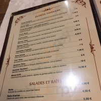 Namasté menu