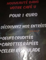 Cafe U menu