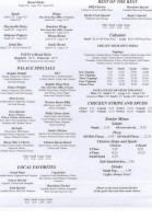 Pizza Palace menu