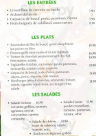 Restaurant La Colombe menu