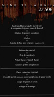 Les Artisans menu