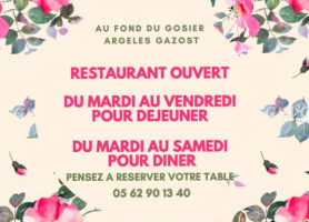 Au Fond Du Gosier menu