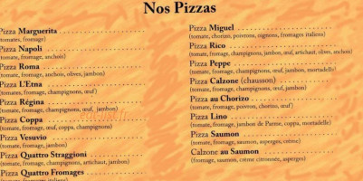 Pizza Rico menu