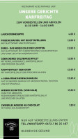 Altes Rathaus menu