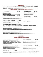 Mayfield Grill menu