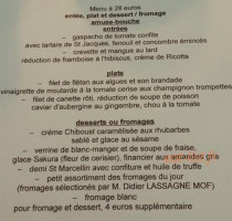 L'Ourson qui Boit menu