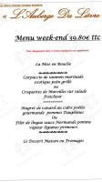 L'auberge Du Lièvre menu