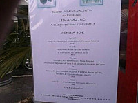 Le Magazinc menu