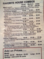 Giovanni Mountain Pizza menu