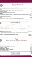 La Grange menu