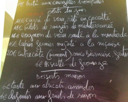 Café de la Fontaine menu
