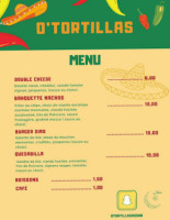 O'tortillas menu