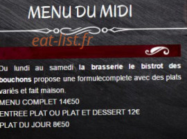 Le Bistrot Des Bouchons menu