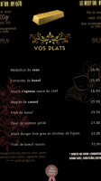 O 70 Lounge menu