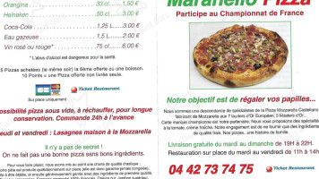 Maranello Pizza Carnoux menu