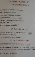 Lou Gabian menu