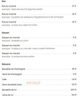 Le Robinet menu