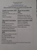 Le Du Crato menu