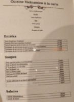 Pho Hanoi menu