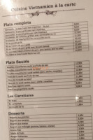 Pho Hanoi menu