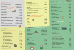 Sushi Street Café menu