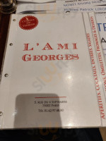 L'Ami Georges menu