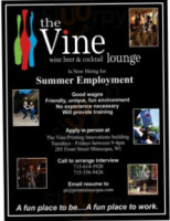The Vine Wine Beer Cocktail Lounge inside