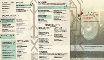 Plaza Inn menu