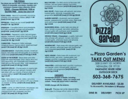 Pizza Garden menu