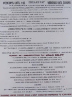 Molly Bs Diner menu