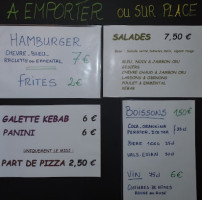 Le Palissandre menu