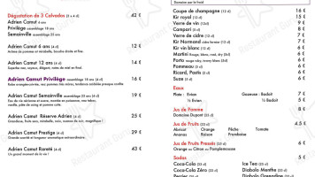 Manoir De La Poterie menu