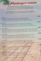 Bimi Beach menu