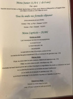 Le Capriccio menu