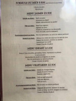 Le jasmin menu