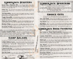 Lumber Jack Food Spirits menu