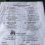 Danbys Roadhouse menu