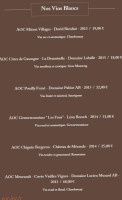 L'auberge D'archamps menu