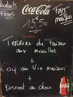 Le Francois 1er menu