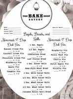 The Bake Shop Eatery menu