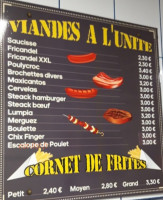 Friterie Chez Fred menu