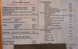 Le Chariot menu