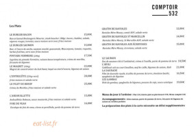 Comptoir 532 menu
